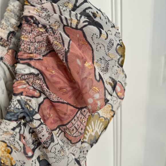 LOFT Floral Print Off Shoulder Top XS - Picture 5 of 6